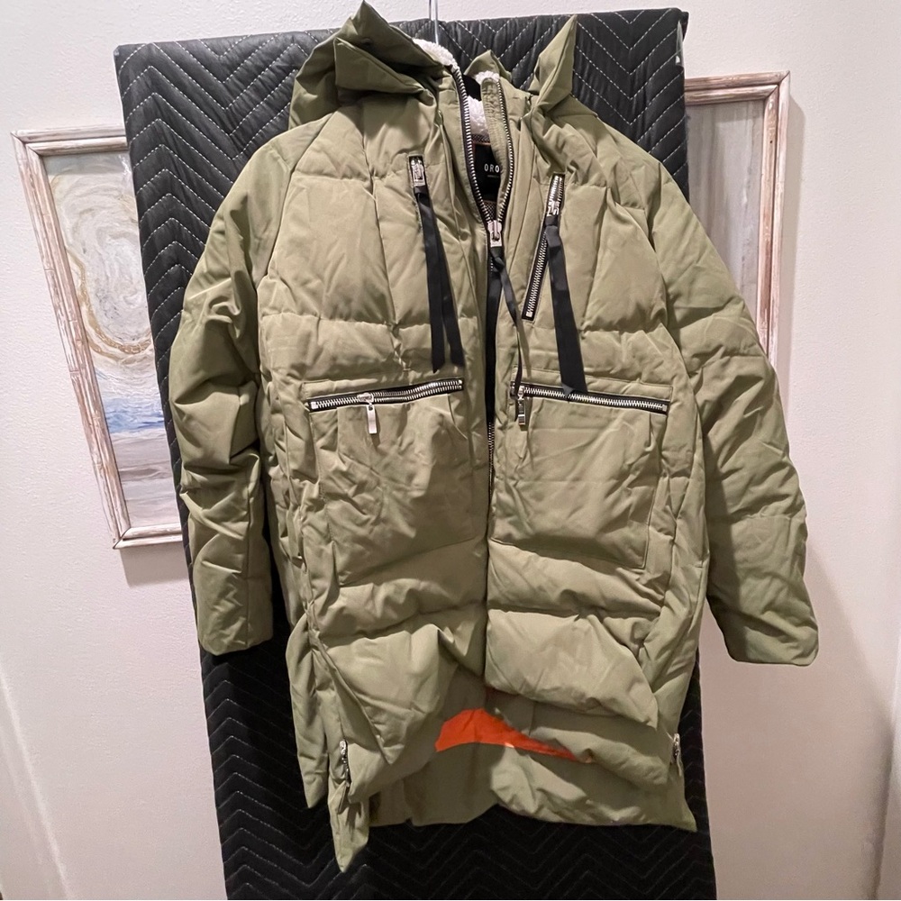 Orolay Puffer Jacket in Olive Green